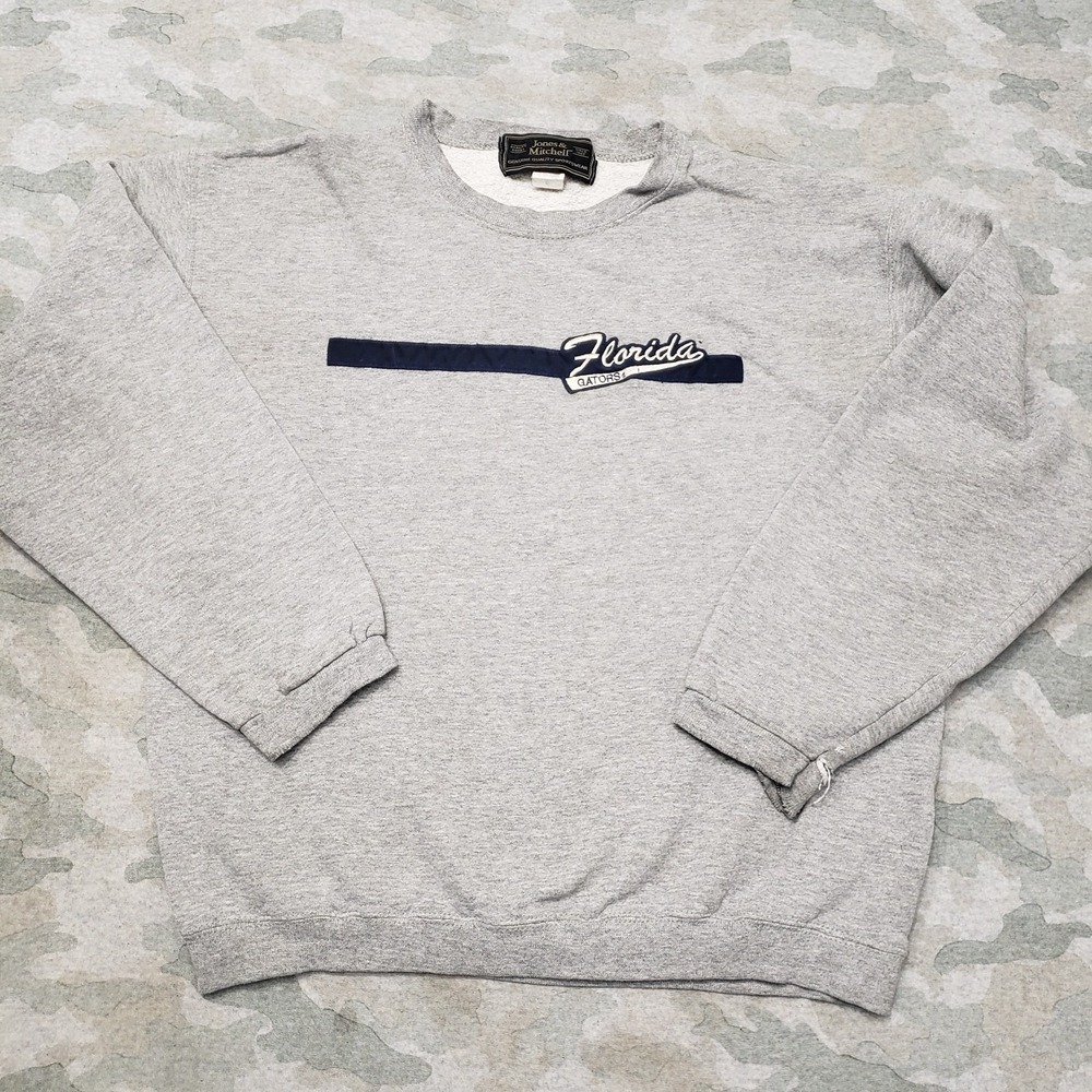 Vintage Florida Gators Sweater Mens Medium Gray Jones & Mitchell Long Sleeve